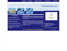 Tablet Screenshot of jainrubbers.com